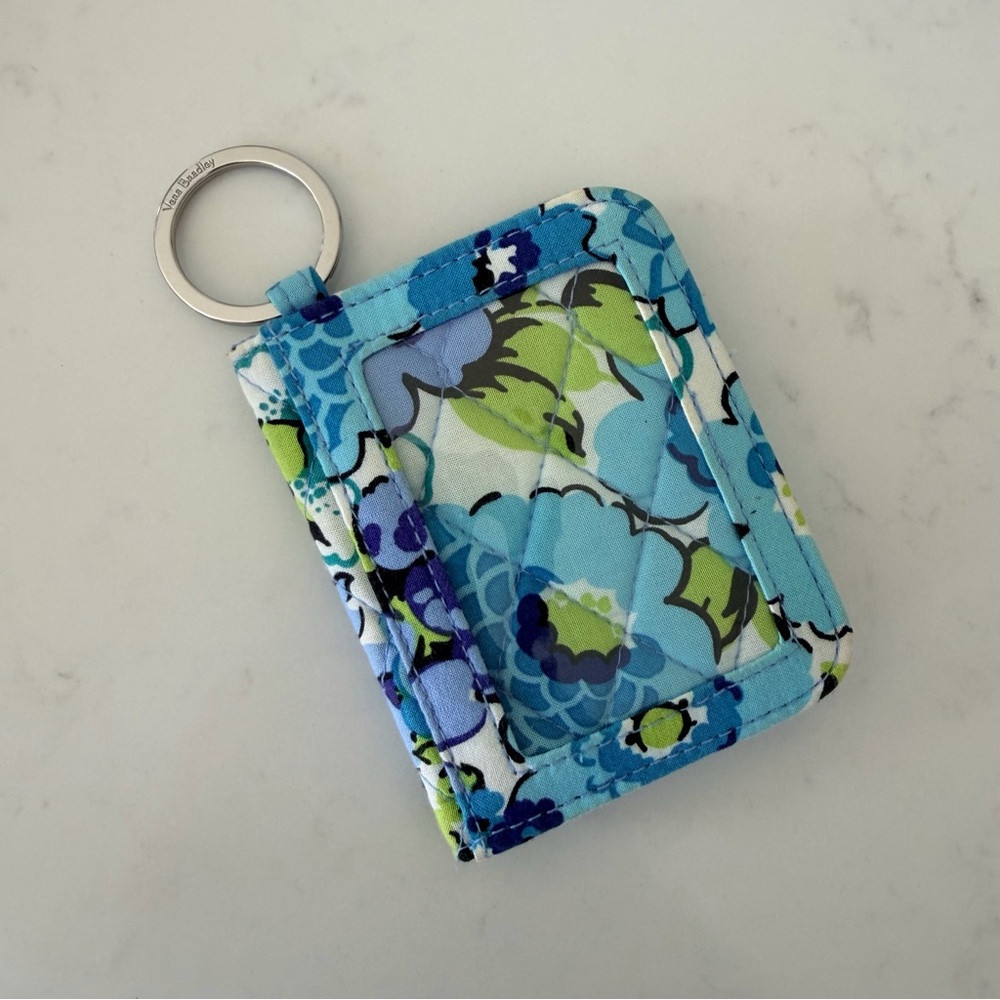 Vera Bradley Keychain Wallet in Blueberry Blooms - Picture 2 of 4